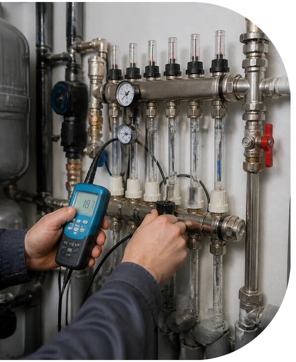 Гидравлическая балансировка системы отопления в Бирске