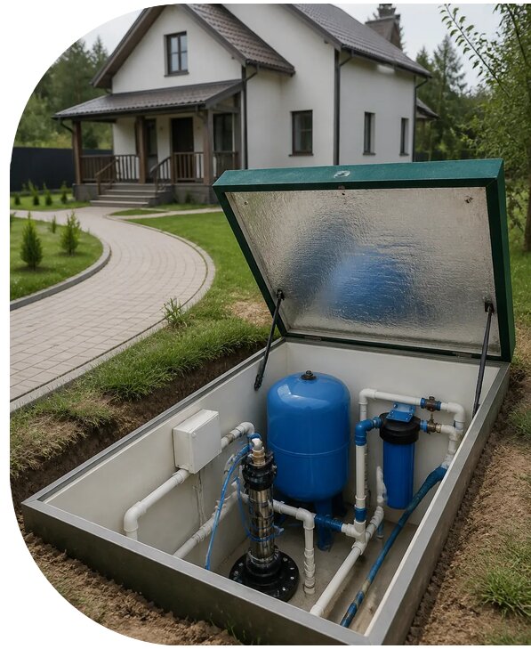 Автономное водоснабжение дома в Бирске от 155910 р. | АПаруса-Брк